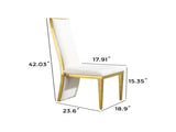 Dining Chairs Set of 2, Modern High Back velvet Chairs with Gold Stainless Steel Frame, Upholstered W2723P304377