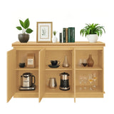 Classic Wooden Sideboard with Beaded Trim Elegant Storage Cabinet for Dining or Living Room W3137P270198