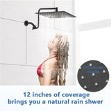 12 inch Adjustable Extension Arm High-pressure Rain Shower Head, Rain Fixed Shower Head W1219P294318