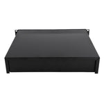 ZUN 19" 2U Steel Plate DJ Drawer Equipment Cabinet with Keys Black 19646401