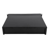19" 2U Steel Plate DJ Drawer Equipment Cabinet with Keys Black 47048837