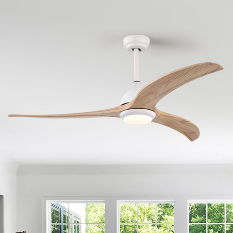 ZUN 52" Ceiling Fan, Indoor Outdoor Ceiling Fan With Light with Remote Control, Noiseless Reversible W1592P176976