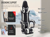 Gaming Chair with Footrest, Ergonomic Computer Chair with Headrest and Lumbar Support, Breathable W2367P332093