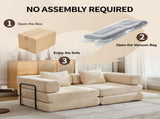 Compression Sofa,Convertible Floor Sofa Bed with Fixed-Shape Frame, Loveseats Boneless Modular 16877438