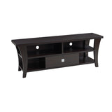 TV Stand Cabinet with curved legs one drawers on metal glides metal square handle modern design B107P302100