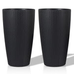 ZUN Indoor/Outdoor Modern The appearance is made of imitation rattan Design Planter,22.5 inch Black W2885P253132