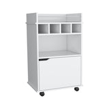Phoenix Bar Cart with 2 Open Shelves 4 Cubbies and Cabinet B200P173179