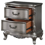 Antique Platinum 2-drawer Nightstand B062P181341