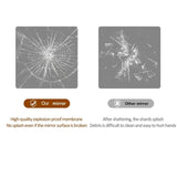 65"x 24" inch Full Body round corner mirror for Living Room Bedroom Cloakroom Wall with 09951334