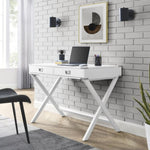 ZUN Computer Desk with Storage,Solid Wood Desk with Drawers, Modern Study Table for Home Office,Small W1781103712