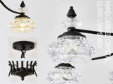 15 Lights Black Vintage Crystal Chandelier Farmhouse Round Hanging Light Fixture for Dining Room 47680282