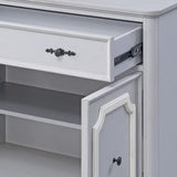 Grey 2-door Accent Cabinet with 1 Drawer B062P185706