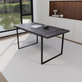 59" MDF black wooden table and modern chair 4-piece set, medieval wooden kitchen 75217162