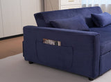 Futon Sofa Bed,3-in-1 Multi-Functional Corduroy Sleeper Couch Pull-Out Bed,Adjustable Backrest and W3138P281699
