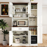 71'' Farmhouse Kitchen Pantry Sideboard with Cabinet and Drawer, Multifunctional Kitchen Buffet with W2557P294895