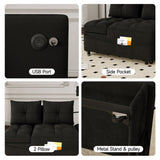 1 versatile foldable sofa bed in 3 lengths, modern sofa sofa sofa velvet pull-out bed, loveseat sofa W1825P246360