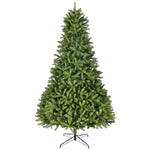 ZUN 9Ft Artificial Christmas Tree with 2576 PE&PVC Mixed Branch Tips, Unlit Hinged Premium Spruce Fake 09735417