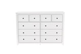 Modern White 10-Drawer Dresser for Bedroom - Ample Storage Wide Chest of Drawers, Sturdy & Safe W1785P298992