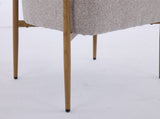 Beige fabric color dining room chair, living room chair, bedroom chair, woven fabric with foam back W3149P375463