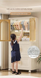 25.59" Side Wide Folding Wardrobe , 25.59"15.75"57.09", with Magnetic Door, Plastic Storage 48599802