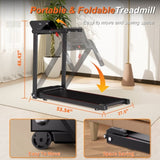 Foldable with Handless for Home Small Spaces 3HP Foldings Walking Pad 94473366