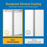 4-Layer Chrome Plated Iron Shelf 120*90*35 Silver 00410035