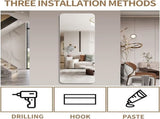 65"x 24" inch Full Body round corner mirror for Living Room Bedroom Cloakroom Wall with 09951334