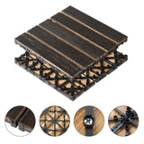 27pcs Wood Interlocking Deck Tiles 11.8"x11.8", Waterproof Flooring Tiles for Indoor and Outdoor, 34814448