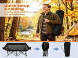 Black Dual Person Heated Folding Camping Chair 4 Heating Zones 3 Temperature Levels, Heavy Duty 660 46989707