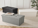 30" Collapsible Storage Ottoman, Black 19154886