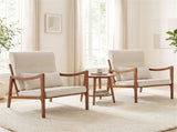 Modern Accent Chair with Rubber Wood Legs, Upholstered Lounge Armchair with Neck & Lumbar Pillow for 80698682