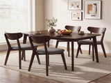 47" Walnut Dining Table for 4-6 People, Rubber Wood Legs Kitchen Table with Smooth Veneered Top 91408518