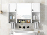 35'' x 28'' Modern Wall Mounted Bathroom Storage Cabinet, Bathroom Wall Cabinet with Mirror, 20410048