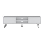 ZUN Vassel TV Stand, Entertainment Unit with Hinged Drawers and Hairpin Legs B200P173211