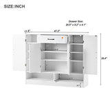 ZUN ON-TREND Sleek and Modern Shoe Cabinet Adjustable Shelves, Minimalist Shoe Storage Organizer WF304415AAK