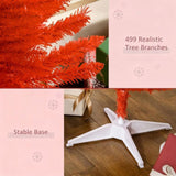 Red Pencil Christmas Tree ,with 499 Realistic Branch Tips and Plastic Stand 12939552
