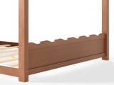 Full House Floor Bed with Support Slats, Solid Wood House Bed Frame for Kids, No Box Spring Needed W1580P535184