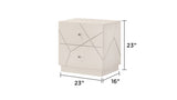 Manhattan Nightstand Lacquer Finish with Geometric Design and Velvet-Lined Drawers for Modern G150108684