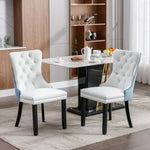 ZUN Furniture,Modern, High-end Tufted Solid Wood Contemporary PU and Velvet Upholstered Dining Chair 66634547