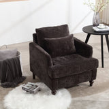 COOLMORE Wood Frame Armchair, Modern Accent Chair Lounge Chair for Living Room,Tufted Club Chair, W395P151910