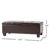 ALFRED Storage Ottoman - DBL TOP N757P254559B
