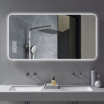 ZUN 27.5x59.1inch Frameless with light bathroom mirror LED Anti-Fog Bathroom Mirrors Modern Dimmable W2071P248500