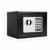 Mini Wall-in Style Electronic Code Metal Steel Box Safe Case 17EF Black 61958008