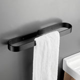 Towel Ring Matte Black, Bath Hand Towel Square Ring Thicken Space Aluminum Round Towel Holder for 44084731