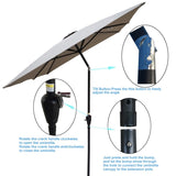 ZUN 6 x 9ft Patio Umbrella Outdoor Waterproof Umbrella with Crank and Push Button Tilt without flap for 91187902