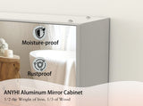 48X30 Medical Cabinet with Mirror, suitable for bathroom, wall-mounted bathroom mirror, with storage W708P581229