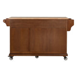 Natural Wood Top Kitchen Island with Storage 20060004