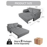 Convertible Pull Out Sofa Bed Queen Size, 3-in-1 Convertible Sleeper Couch with Thicked Cushions and W3163P269700