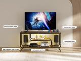 ZUN TV Stand Power Outlets and LED Lights - TV Stand for TVs up to 55 Inch, Entertainment Center W2977P224348