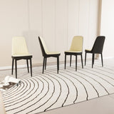 A set of 4 dining chair, modern style chair made of high-quality PU Leather fabric with thick soft 65019799